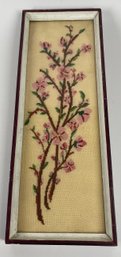 Beautiful Blossom Cross Stitched Wall Hanging