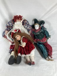 Group Of Three Unique Dolls