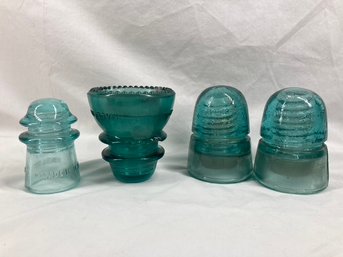 Lot Of Vintage Eagle Cap And Hemingray Insulators