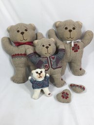 Assortment Of Christmas Themed Stuffed Bears