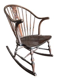 Antique Windsor Styled Wooden Rocking Chair