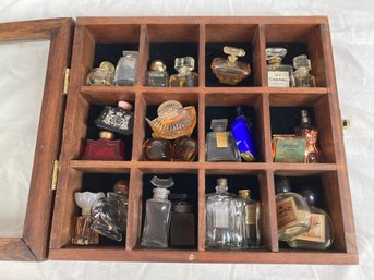 Jewelry Box Full Of Perfume Bottles (some Full Some Empty)