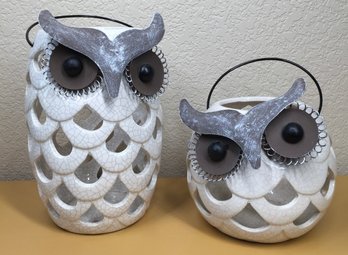 2 Cute Ceramic Owls