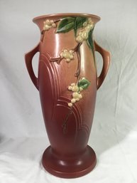 Tall Roseville Floral Vase In Great Condition