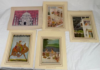 Colored Prints Of Paintings Of Indian Scenes