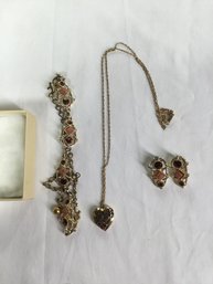 Set Of Assorted Gold Colored Jewelry