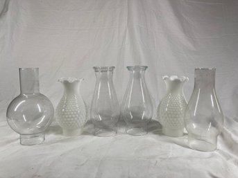 Assortment Of Oil Lamp Glass Hurricanes