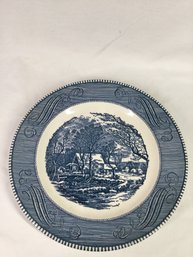 Vintage Currier Ives Dinner Plate