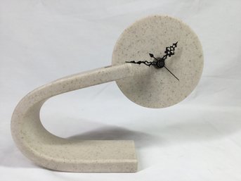 Neutral Sculptural Desk Clock