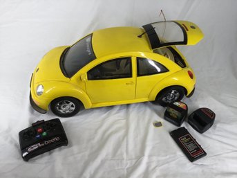 Cool Vintage Yellow Volkswagen RC Car- From New Bright Quality Toys Brand- See Description