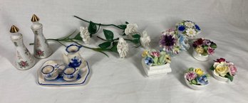 Collection Of Assorted Vintage Ceramic Adderlay, Royal Doulton China Flowers