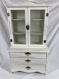 Sweet White Doll Size Vintage Cabinet