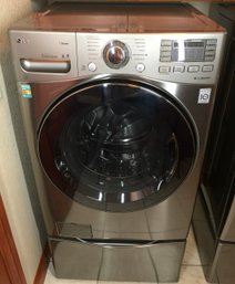 LG 4.5 Cu. Ft. Front Load Washer With Pedestal Drawer