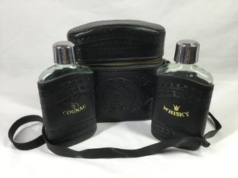 Whiskey Flask And Case