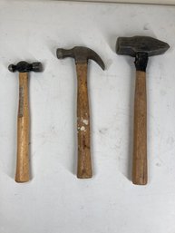 Small Sledge, Ball Peen Hammer, & Hammer