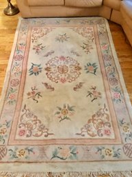 Antique Asian Wool Rug- See Photos For Condition