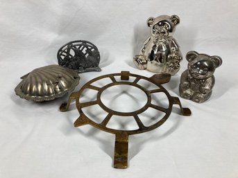 Set Of Metallic Display Pieces