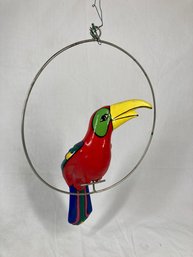 Cast Colorful Toucan With Round Perch