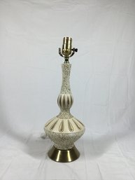 White & Gold Swanky Retro 60's Lamp