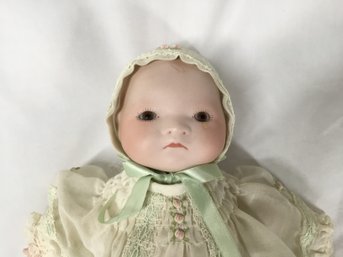 Vintage Baby Doll With Christening Gown-as Is