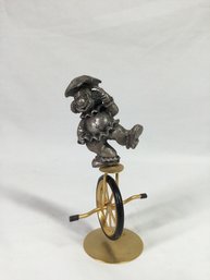 Metal Clown On A Unicycle