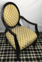 Upholstered Yellow Polkadot Armchair #2