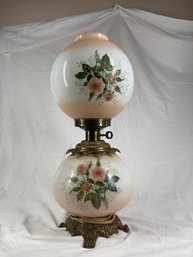 Floral Hurricane Lamp