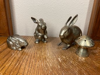 Really Cool Textured Brass Vintage Figurines