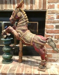Ornamental Horse Sculpture From India -acquired In The State Of Rajasthan