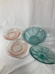 Lot Of Colored Glass Set