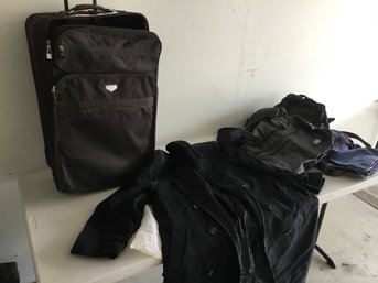 Suit Case, Vintage Coat And Hand Bags