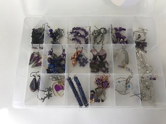 Plastic Separation Box With Assorted Earrings