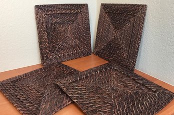 Set Of Woven Decorative Place Mats