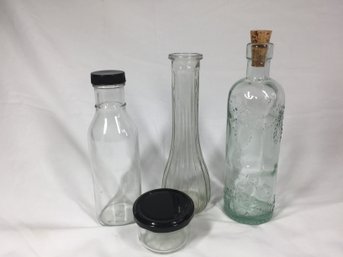 Assortment Of Decorative Glass Bottles