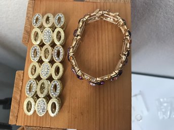 Set Of Cute Gold Colored Bracelets