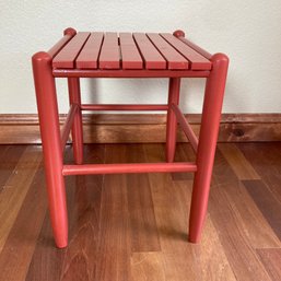 Painted Wood Slat Side Table- 1 Of 2 (Sold Seperately)