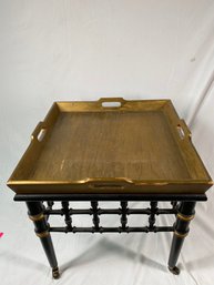 Regency Faux Bamboo And Gilt End Tables