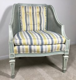 French Armchair With Wicker Inserts
