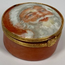 Limoges Porcelain 'Santa' Trinket Box