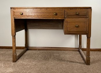 Vintage Hardwood Writing Desk