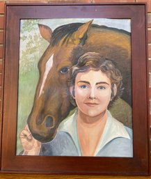 Boy & Horse Portrait - Original Painting On Canvas