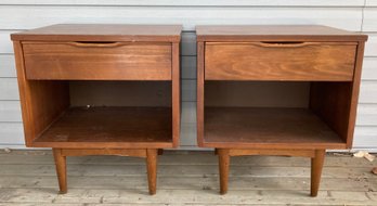 Pair Of Wooden Nightstands