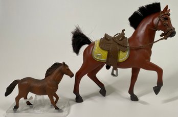 Pair Of Horse Toy Figures