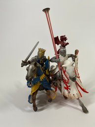 Pair Of Medieval Knights Toy Figures
