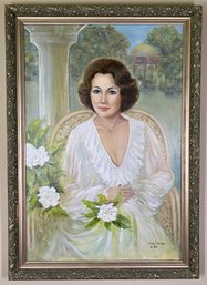 Large Vintage Framed Original Painted Portrait