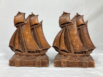 Vintage Sailboat Bookends