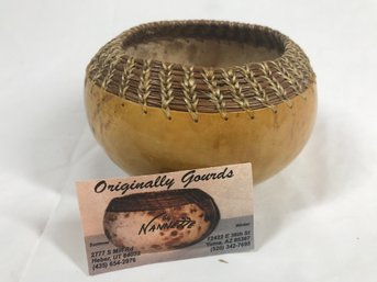 Pine Needle Art Gourd Bowl