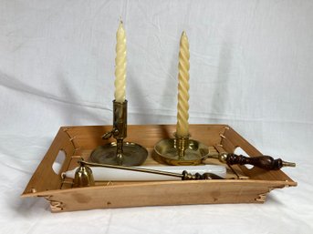 Set Of Vintage Nighttime Candles With  Accessories