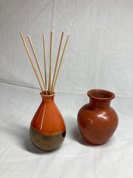 Set Of Clay Pots With Incense