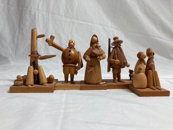 Wood Carved Family